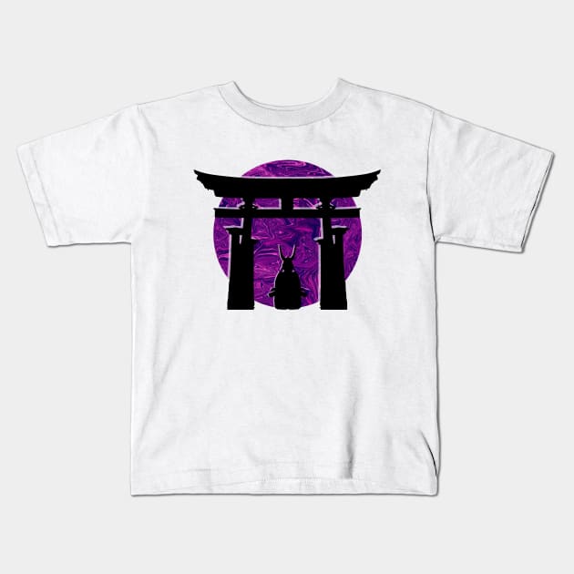 Torii Samurai Cyberpunk Kids T-Shirt by Thrylos Store